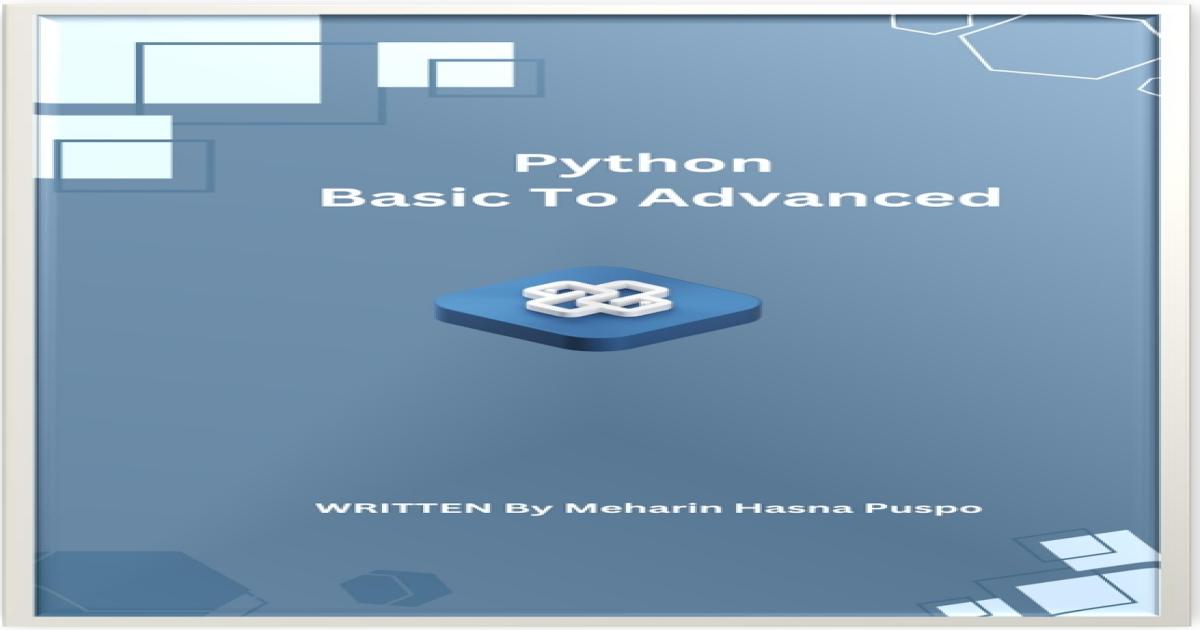 Python Basic to Advanced
